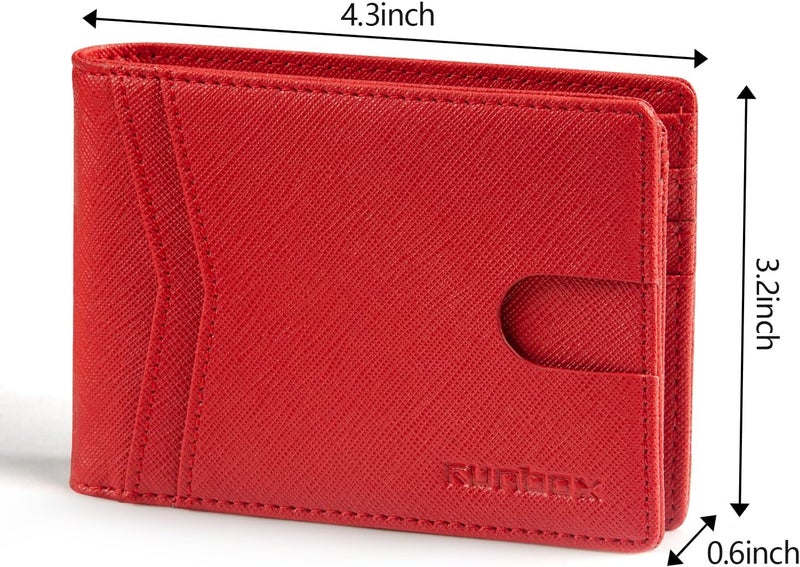 RUNBOX Wallet for Men Slim Rfid Leather 2 ID Window With Gift Box | Slim, Rfid, 2 ID Window, With Gift Box, Slim, Rfid - Image 3